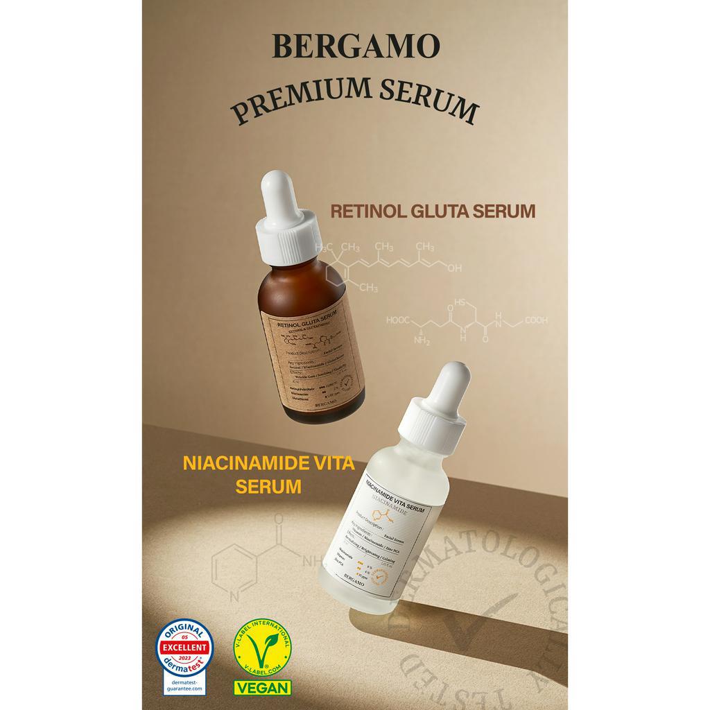 Bộ đôi Serum Retinol & Niacinamide Dưỡng Trắng Da Chống Lão Hóa Cao Cấp BERGAMO