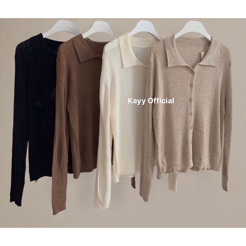 Áo len khuy cổ bẻ-Lcpl(Ảnh thật tự chụp) | BigBuy360 - bigbuy360.vn