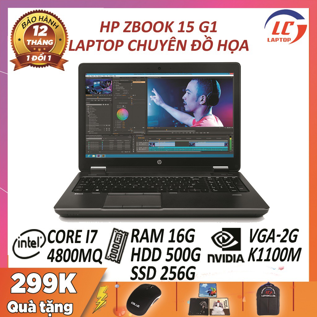Laptop Đồ Họa Chuyên Nghiệp, Máy Trạm Đồ Họa HP Zbook 15 G1, i7-4800MQ, VGA Quadro K1100M, Màn 15.6 FullHD