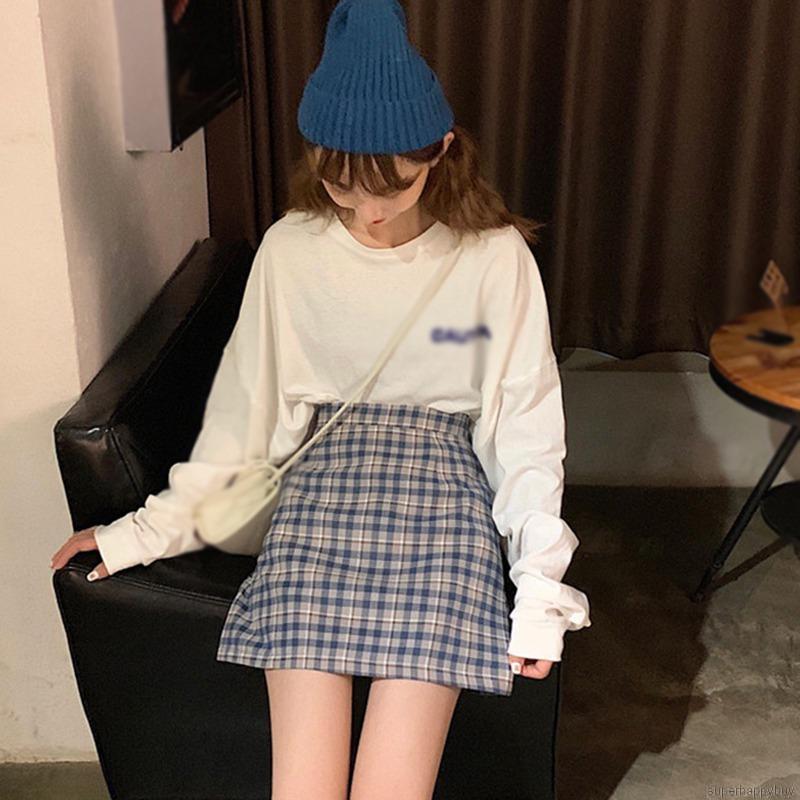 Chân Váy Ngắn Họa Tiết Caro Thời Trang Hàn Quốc