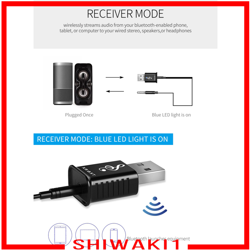 Bộ Thu Phát Âm Thanh Bluetooth 5.0 Shiwaki1 Chuyên Dụng Cho Tv / Pc Aux