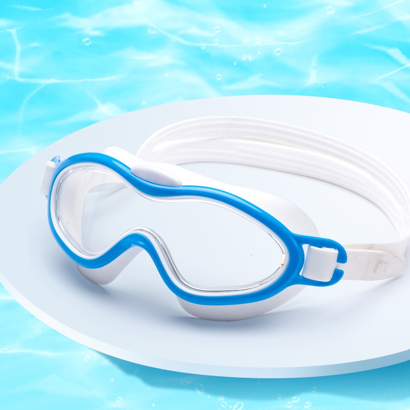 Kính Bơi Gọng Lớn Chống Sương Mù Không Thấm Nước 6 Màu Cho Bé 3-8 Tuổi