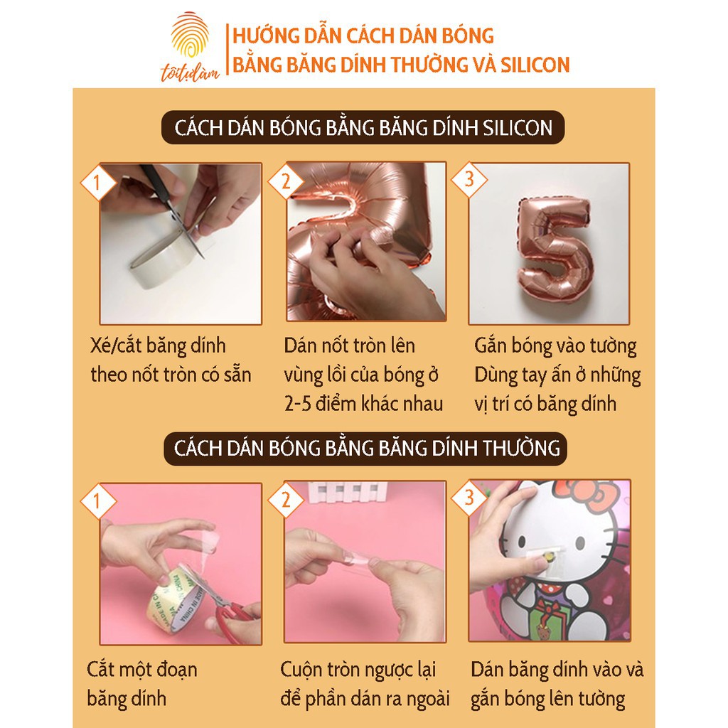 (SÉT Y HÌNH) Set Bóng Sinh Nhật SP-D057 Đầy Đủ Phụ Kiện Sinh Nhật - Tôi Tự Làm