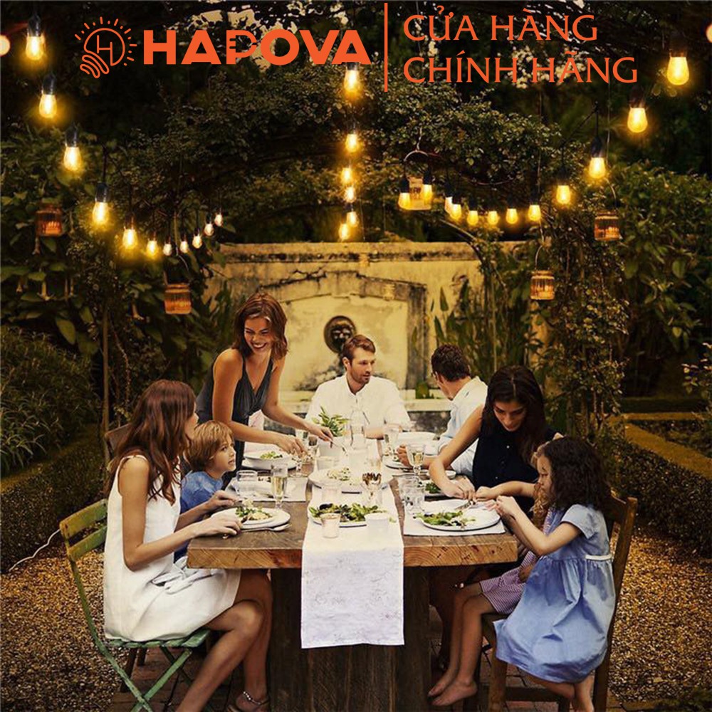 Dây đèn thả ngoài trời 10 mét 20 đui HAPOVA ORALIE 6515