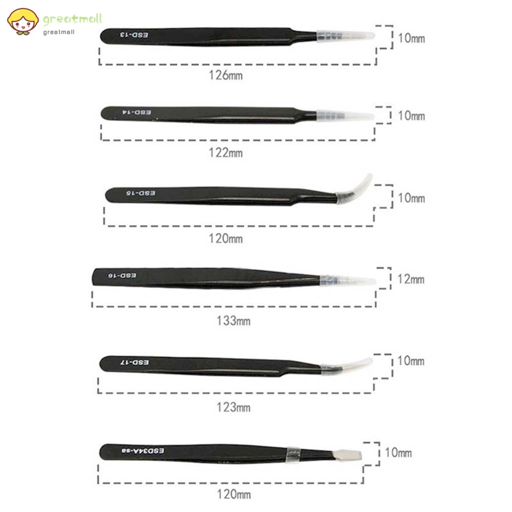 9 nhíp hỗ trợ sửa chữa điện thoại bằng thép không gỉ