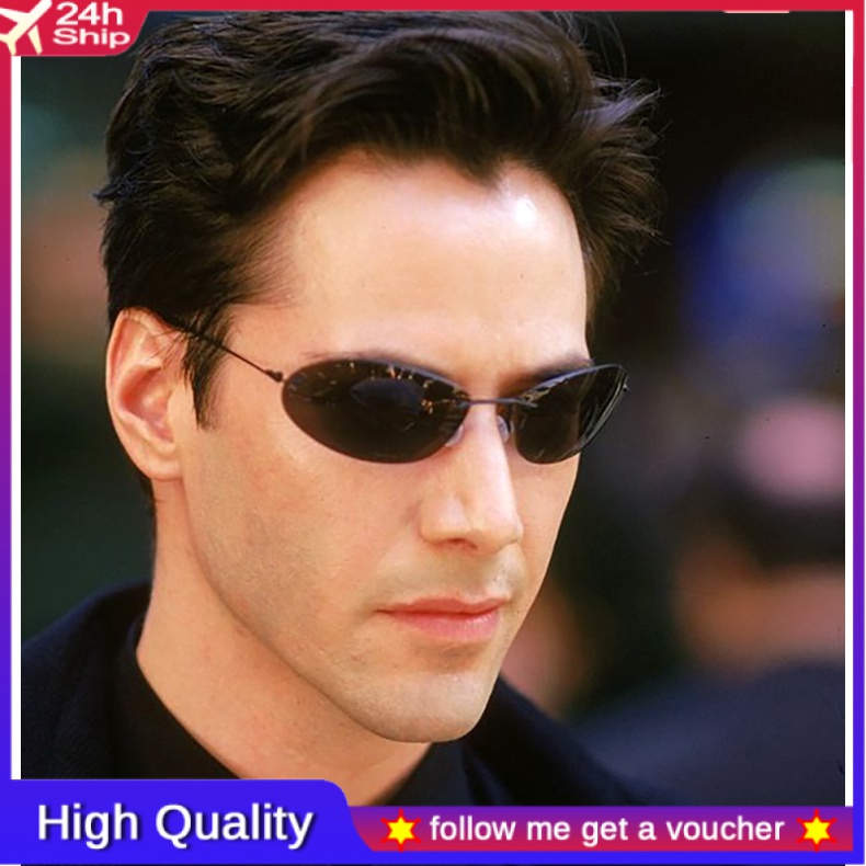 Kính Mát Phân Cực Siêu Nhẹ Không Viền Phong Cách Ma Trận Thời Trang Cho Nam