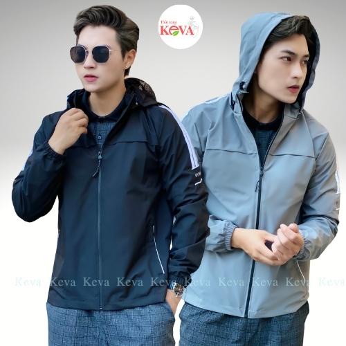 Áo Khoác Nam Cao Cấp Đẹp Hot Nhất 2022, Áo Gió Nam Đẹp Dáng Thể Thao Vải Tráng Bạc Chống Nước, Keva