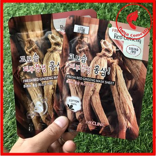 Mặt nạ dưỡng ẩm, chống nhăn chiết xuất từ nhân sâm đỏ CLINIC FRESH RED GINSENG MASK