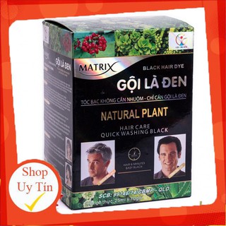 Thuốc Nhuộm Tóc Matrix Natural Plant 25ml gội là đen
