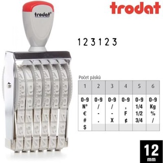 Dấu số tự xoay chấm mực, số cao 12mm ( Chính hãng Trodat)