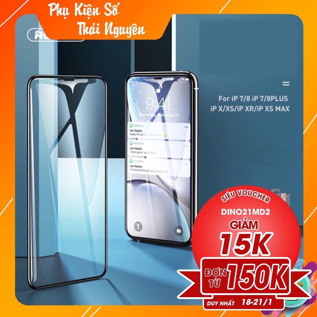 THÁCH THỨC MỌI VA ĐẬP- IPHONE 11 PRO MAX /11PRO / Iphone11/ XS MAX / XS / X/ 8PLUS/ 7PLUS KÍNH CƯỜNG LỰC REMAX FULL MÀN