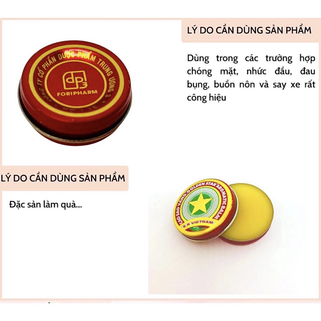 Cao Sao Vàng TW3 - Dầu Cù Là Ngôi Sao Vàng 3g Golden Star Balm