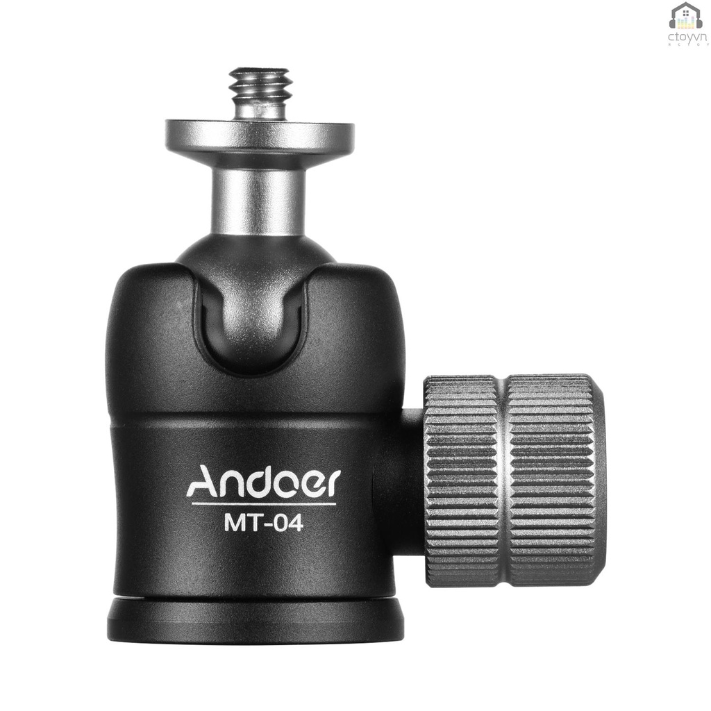 Đầu Bi Andoer MT-04 Xoay 360 Độ Với Ốc Vít 1 / 4 Cho Máy Ảnh DSLR Đứng
