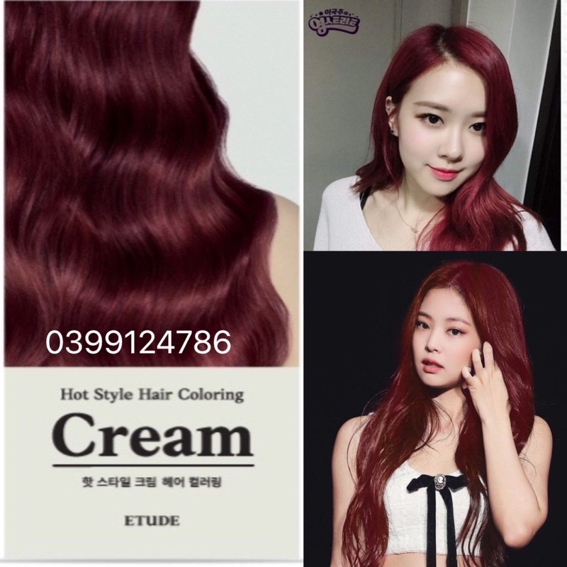 Thuốc Nhuộm Tóc Màu PHÚC BỒN TỬ Không Tẩy Etude House Cream Hair Coloring