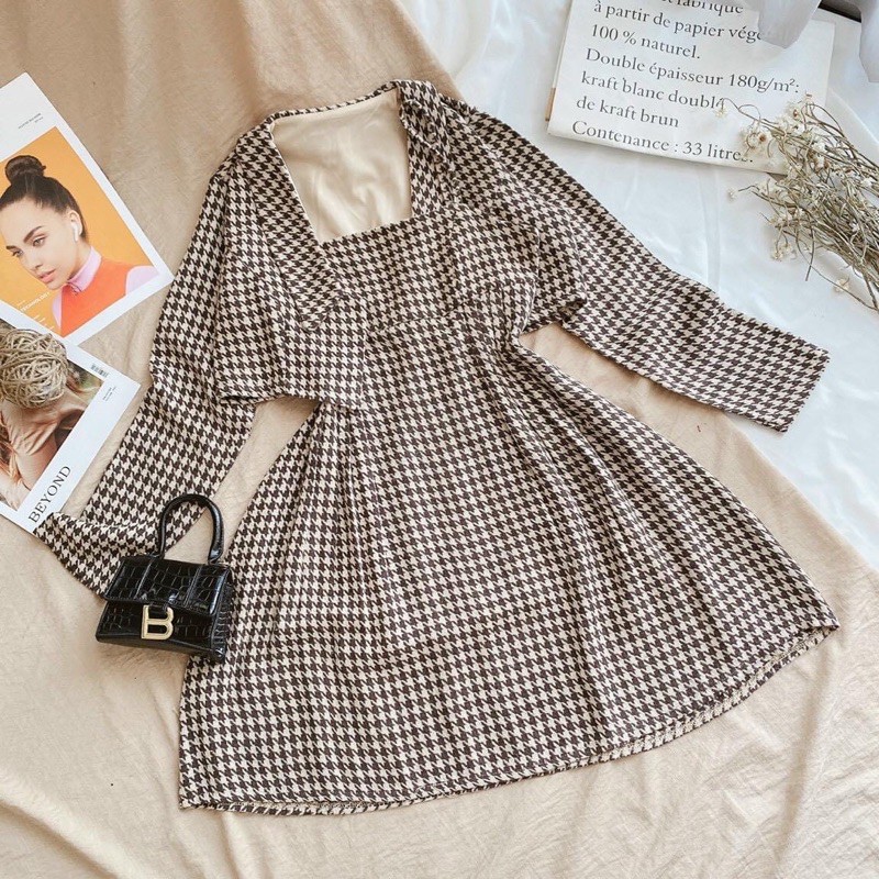 Set đầm 2 dây xoè & áo khoác