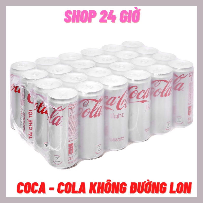 Thùng Coca - Cola Không Đường Lon