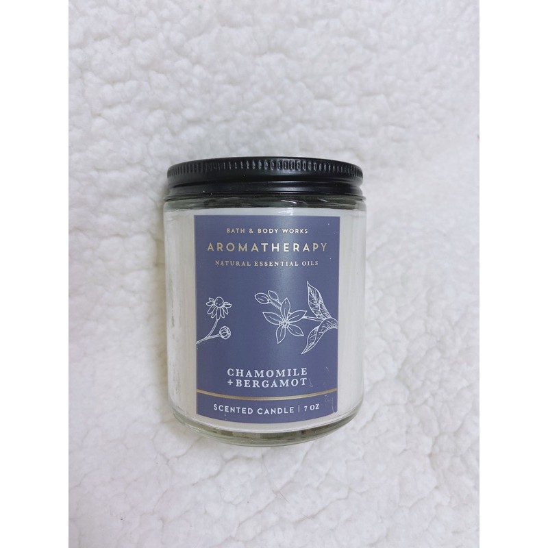 {Chuẩn Auth} {Bill Mỹ} Aromatherapy Nến Thơm Single wich Candle 1 tim 198gr BBW Bath &amp; Body Works 1 bấc one wick