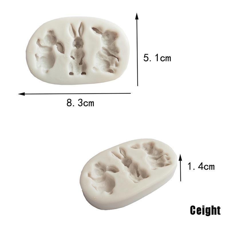 Khuôn Silicone Làm Bánh Hình Thỏ Đáng Yêu