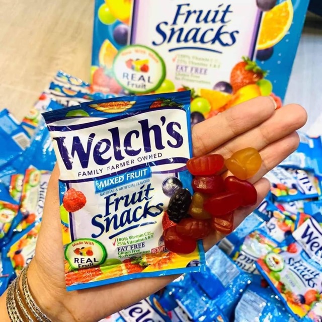 {Date 9/2021}-Kẹo Dẻo Welch's Fruit Snacks 2kg của Mỹ