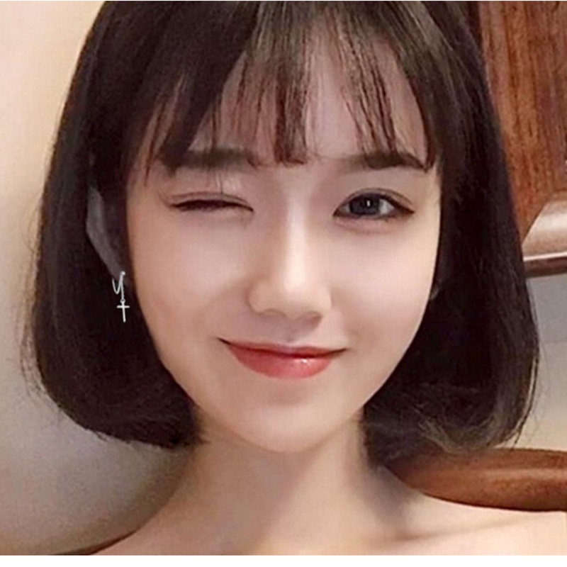 Khuyên Tai Tua Rua Hình Thánh Giá Phong Cách Hàn Quốc Cá Tính Dành Cho Nữ