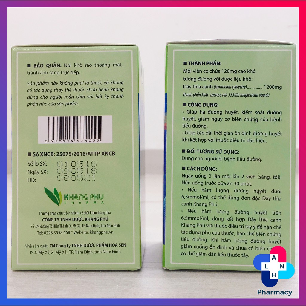 Viên Thìa Canh Khang Phú - Hỗ Trợ Hạ Đường Huyết Hiệu Quả - Hộp 30-60 viên