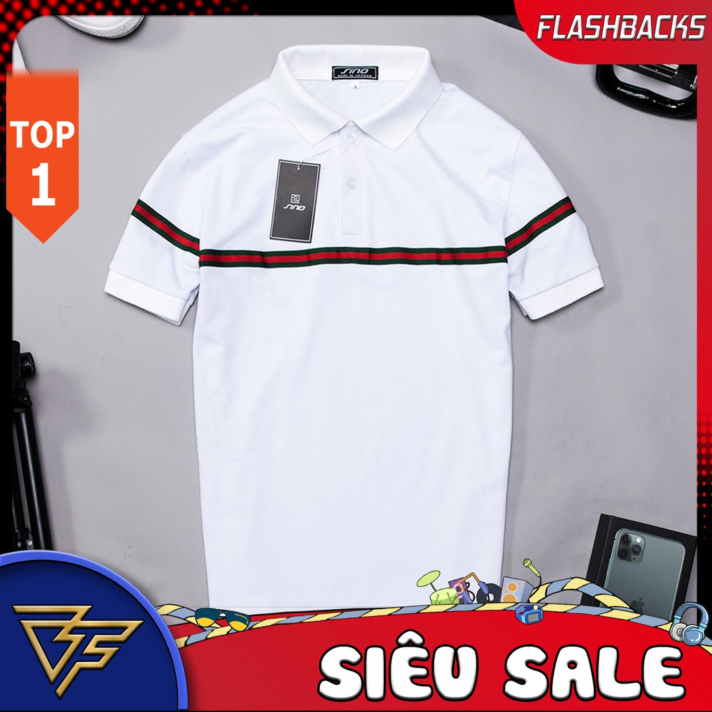 Áo phông nam trơn thêu họa tiết lá AP00004