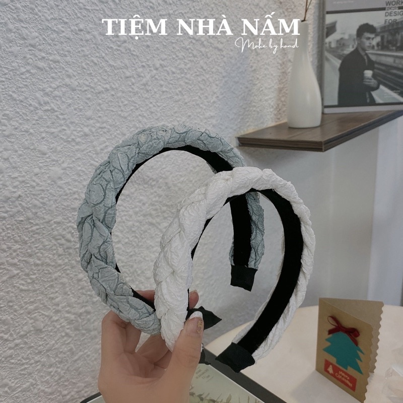 BỜM CÀI TÓC TẾT DẠNG BỆN GẤM TAFTA CAO CẤP - [ Nhà Nấm handmade ]