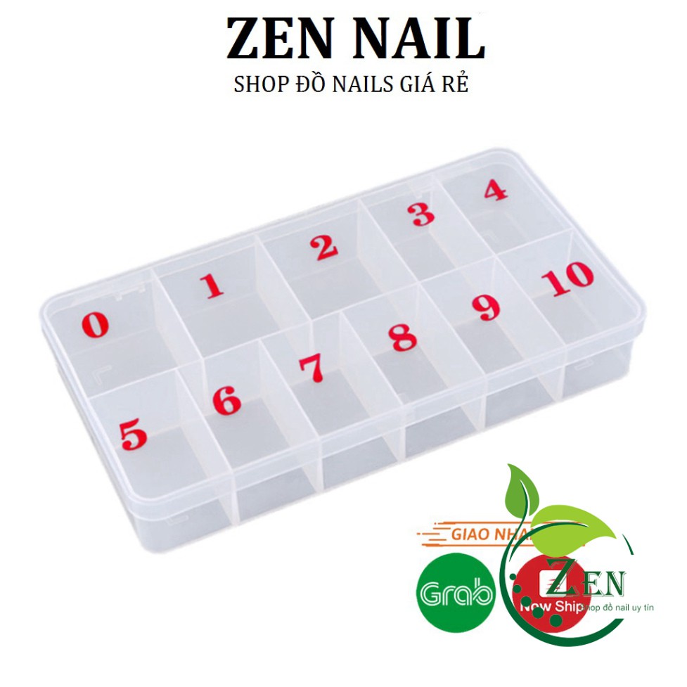 Hộp đựng móng giả , hộp đựng nail 10 ô - Nail box