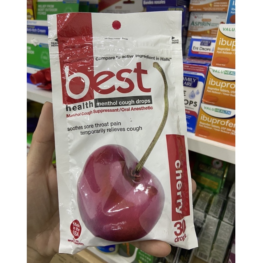 Kẹo ngậm thông họng,giảm ho Best gói 30 viên USA