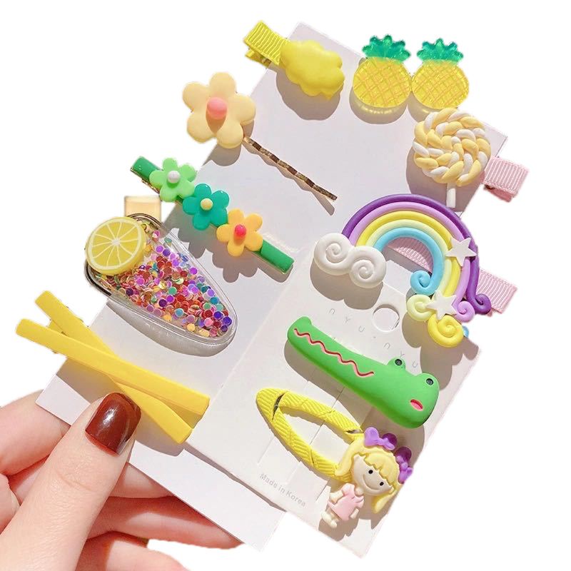 Kẹp Tóc Hình Đám Mây / Cầu Vồng Ngọt Ngào Chống Trượt Cho Tóc Dài