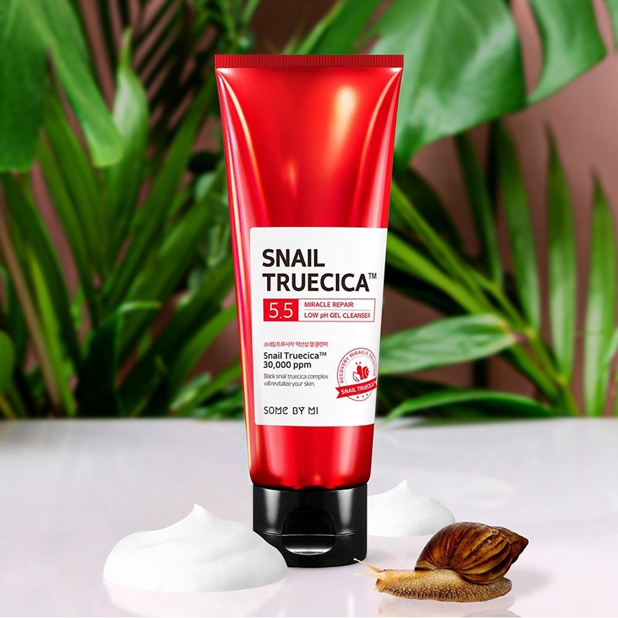 Sữa rửa mặt mome by mi snail truecica miracle repair low ph 5.5 gel cleanser 100ml skin hub