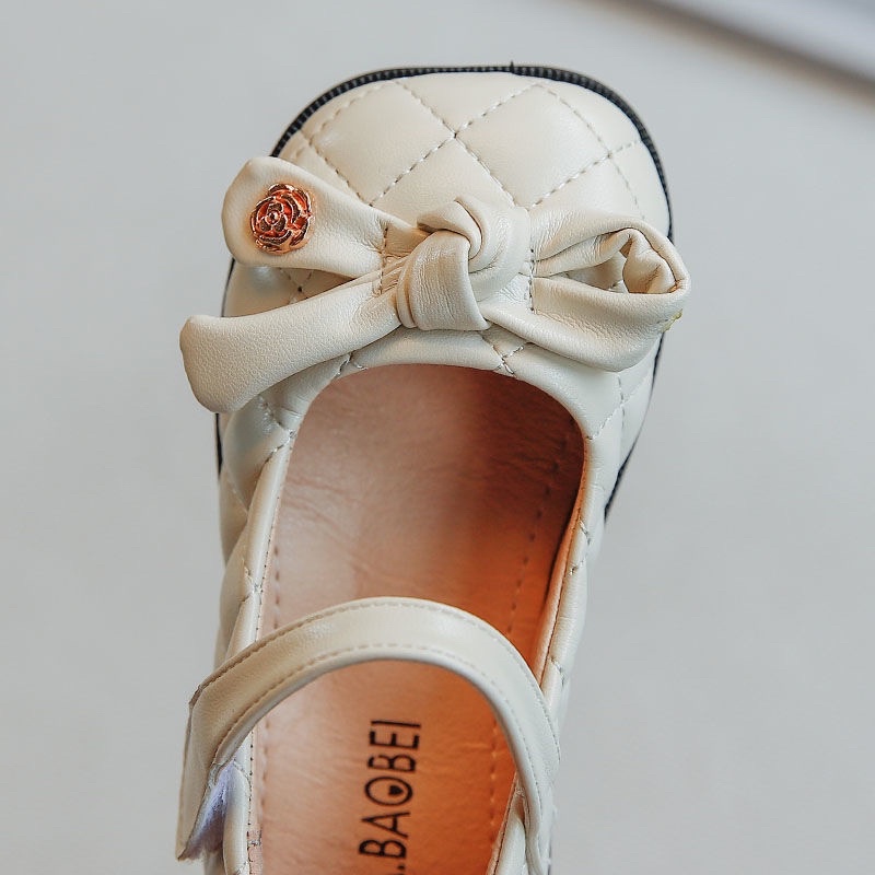 Giày Búp Bê Da Mềm Mũi Vuông Chống Trượt Phong Cách Hàn Quốc Dễ Thương Cho Bé Gái 1-8Tuổi