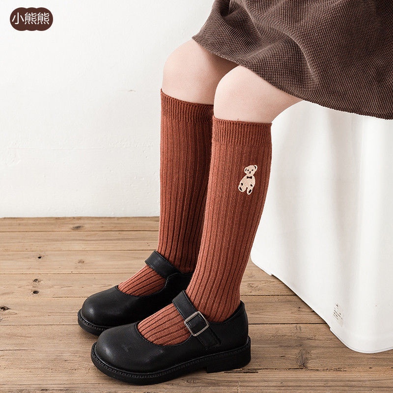 Vớ Cotton Cổ Cao Phong Cách Hàn Quốc Thời Trang Xuân Thu Mới Cho Bé Gái