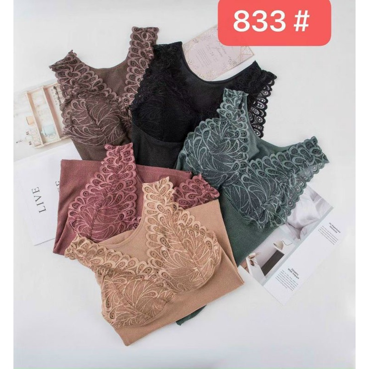 Áo bra phối ren có lót ngực mặc trong áo vest ,mặc trong váy ,tập gym,mặc ngủ