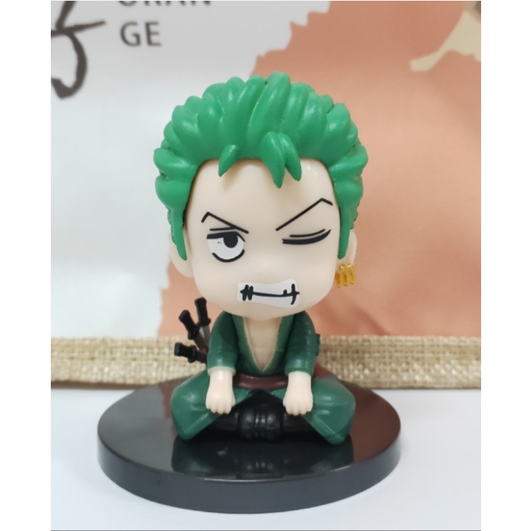 Mô Hình OnePice, Luffy Zoro Chibi Siêu Đẹp, Bộ Sưu Tập Nhân Vật, Decor - Tượng OnePiece Cao 6,5 cm