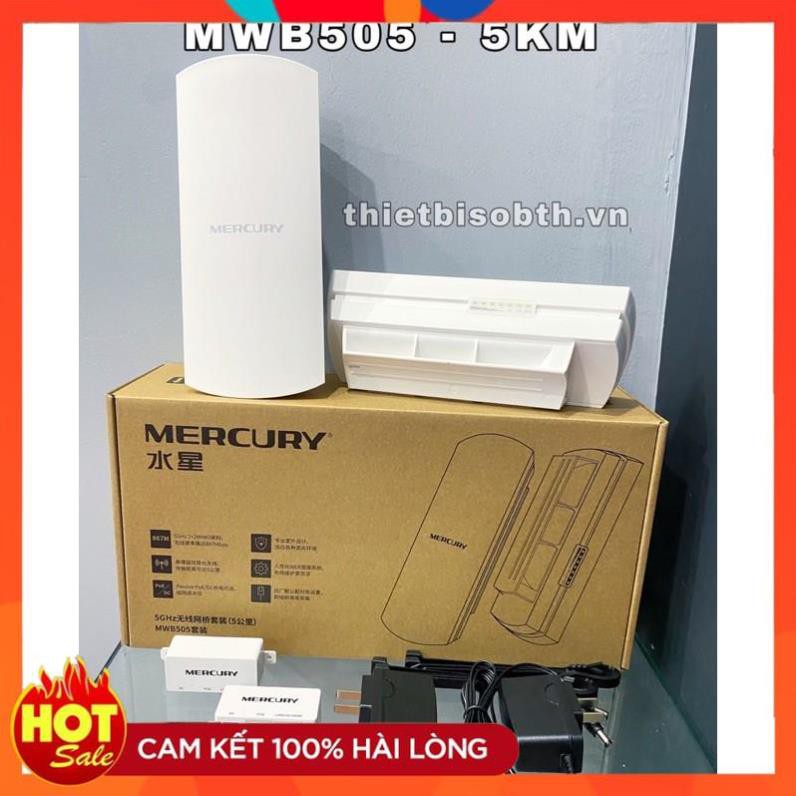 [Hàng Xịn]Bộ thu phát không dây Mercury MWB505 Dùng thang máy, wifi ngoài trời tầm xa 5km