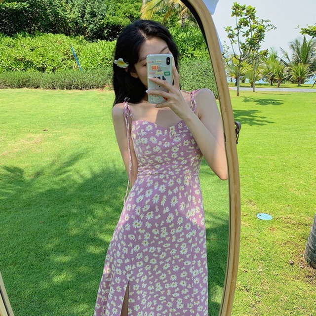 [BỘ SƯU TẬP] List váy hai dây hoa nhí nhiều màu sắc Ulzzang đi biển, đi du lịch, picnic siêu xinh ❤️