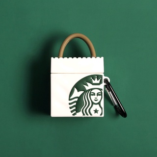Vỏ Bảo Vệ Hộp Sạc Tai Nghe Bluetooth airpods1 / 2 Bằng Silicon Họa Tiết Starbucks Chống Sốc / Thất Lạc Tiện Dụng