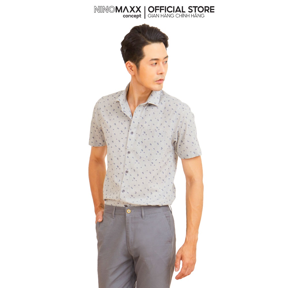 N&M CLUB Áo Sơ Mi Nam Tay Ngắn chất liệu Bamboo cotton 2105049