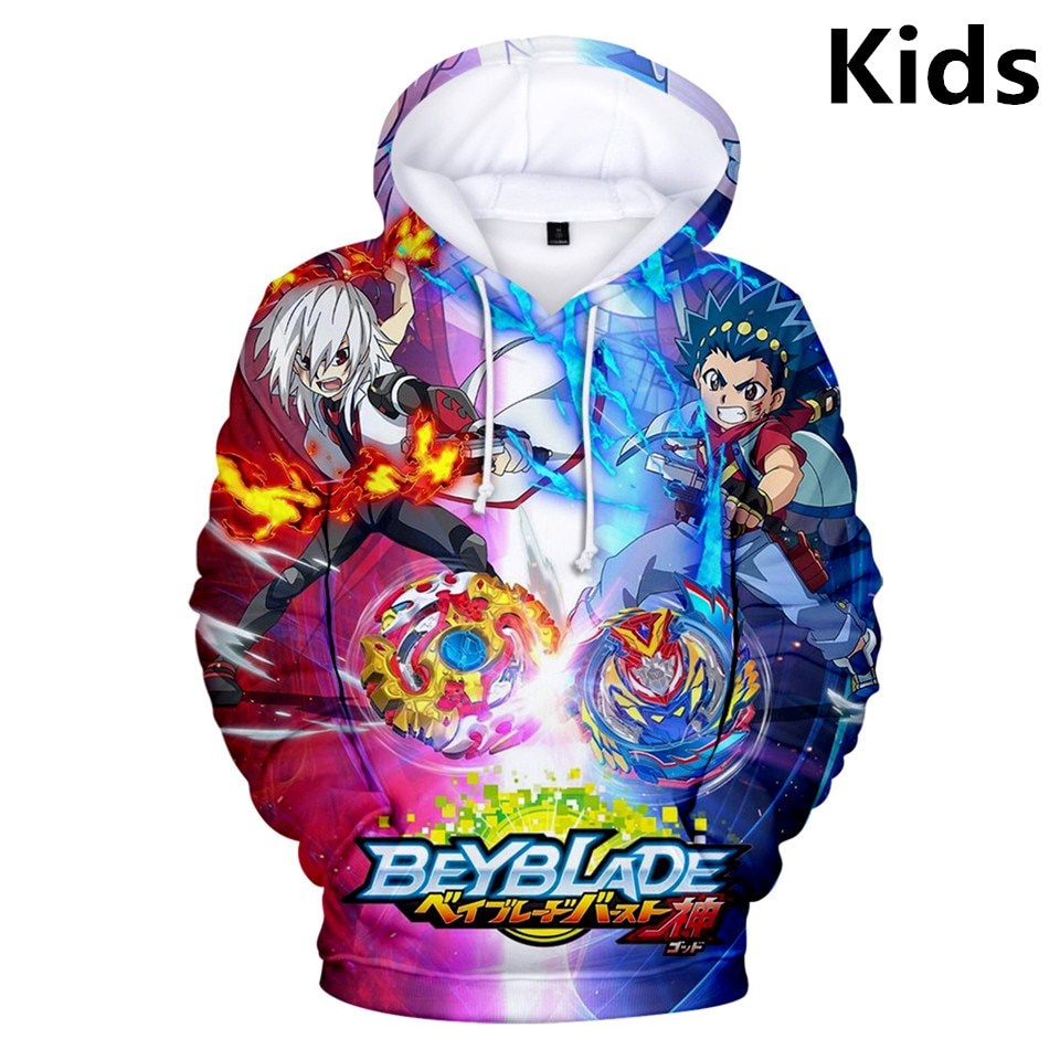 Áo Khoác Hoodie In Hình Beyblade Burst Evolution 2-13 Tuổi Thời Trang Dạo Phố 2020