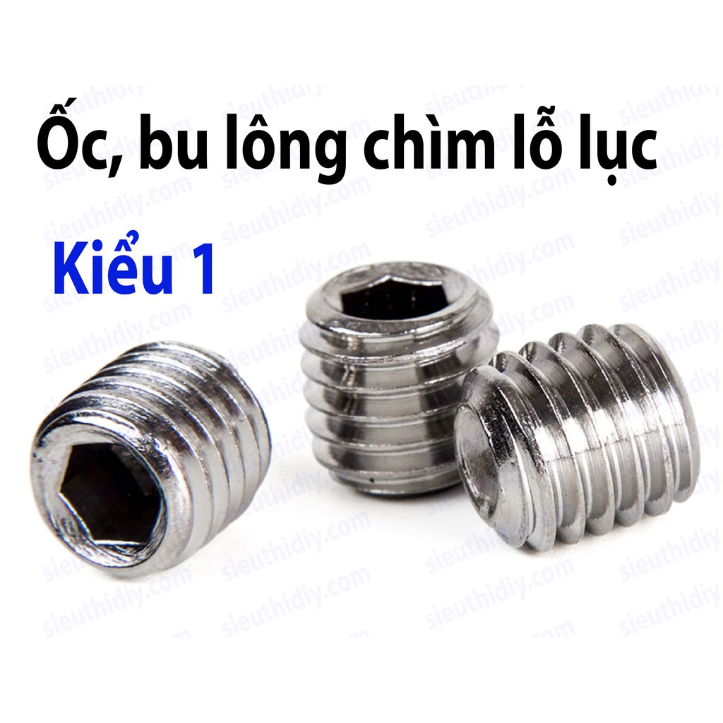 Ốc vít, bu lông chìm thép, Inox 304/316 M3M4M5M6