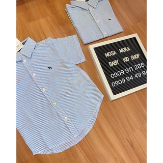 Áo sơ mi kẻ xanh H&m Auth