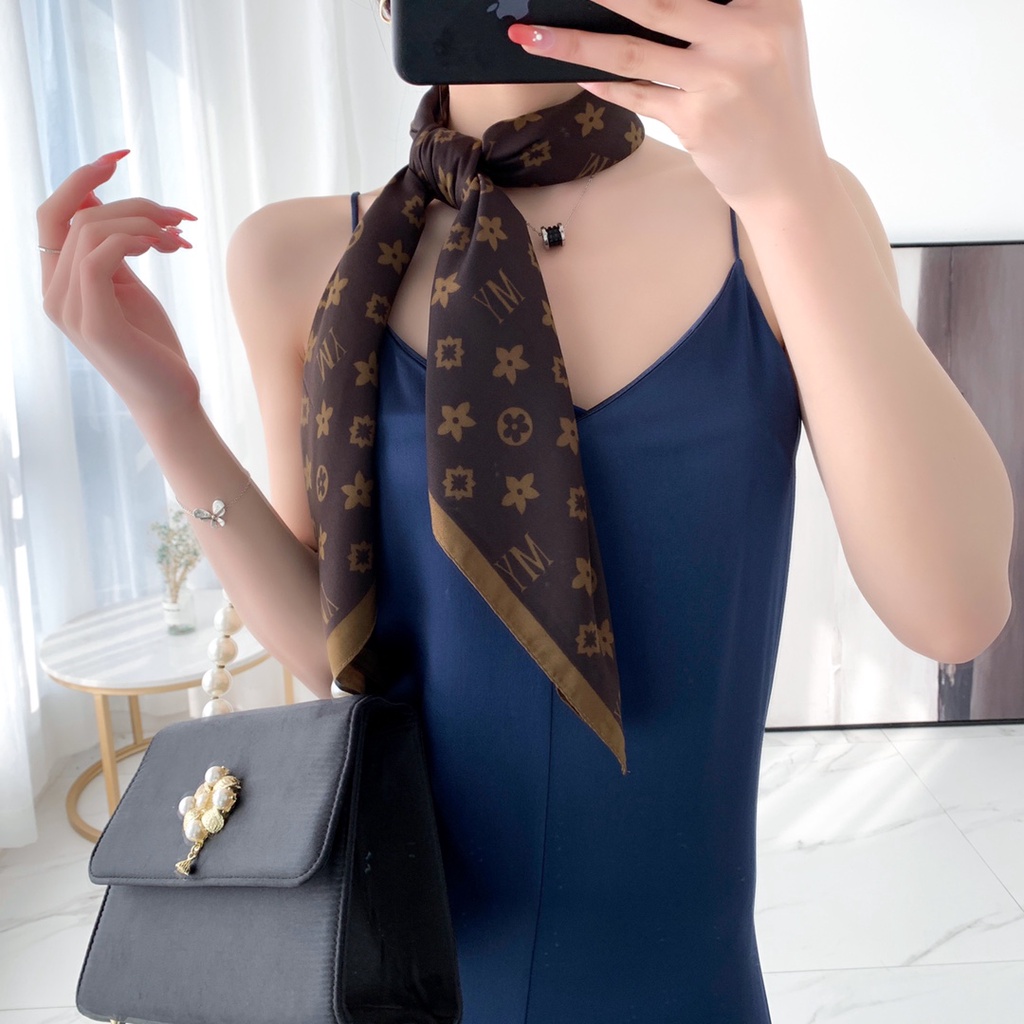 Khăn Choàng Lụa Vuông 90cm (35.4inch) Thoáng Khí Che Nắng Cho Phụ Nữ Hồi Giáo WJ1007-07