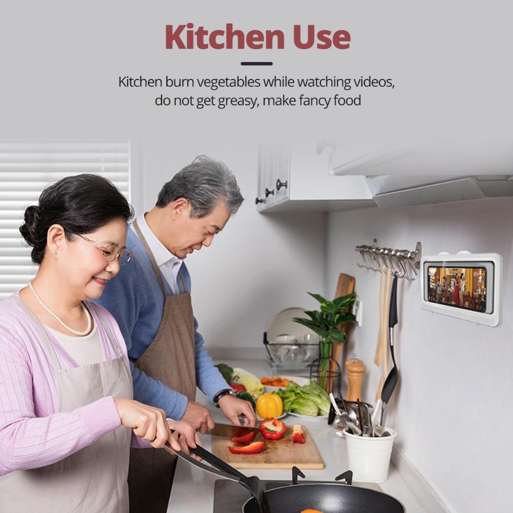 1 Giá Đỡ Điện Thoại NICKOLAS Chống Sương Mù Chống Nước Cảm Ứng Chạm Cho Nhà Bếp Nhà Tắm