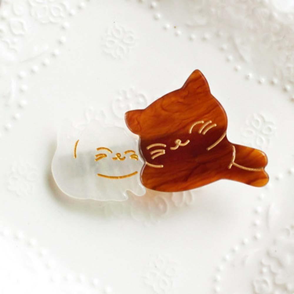 MXGOODS Kẹp Tóc Acrylic Hình Mèo Dễ Thương Cho Bé Gái