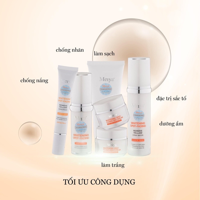 Mỹ phẩm làm mờ nám Meiya 6in1, Kem nám, tàn nhang, dưỡng trắng da cao cấp Meiya