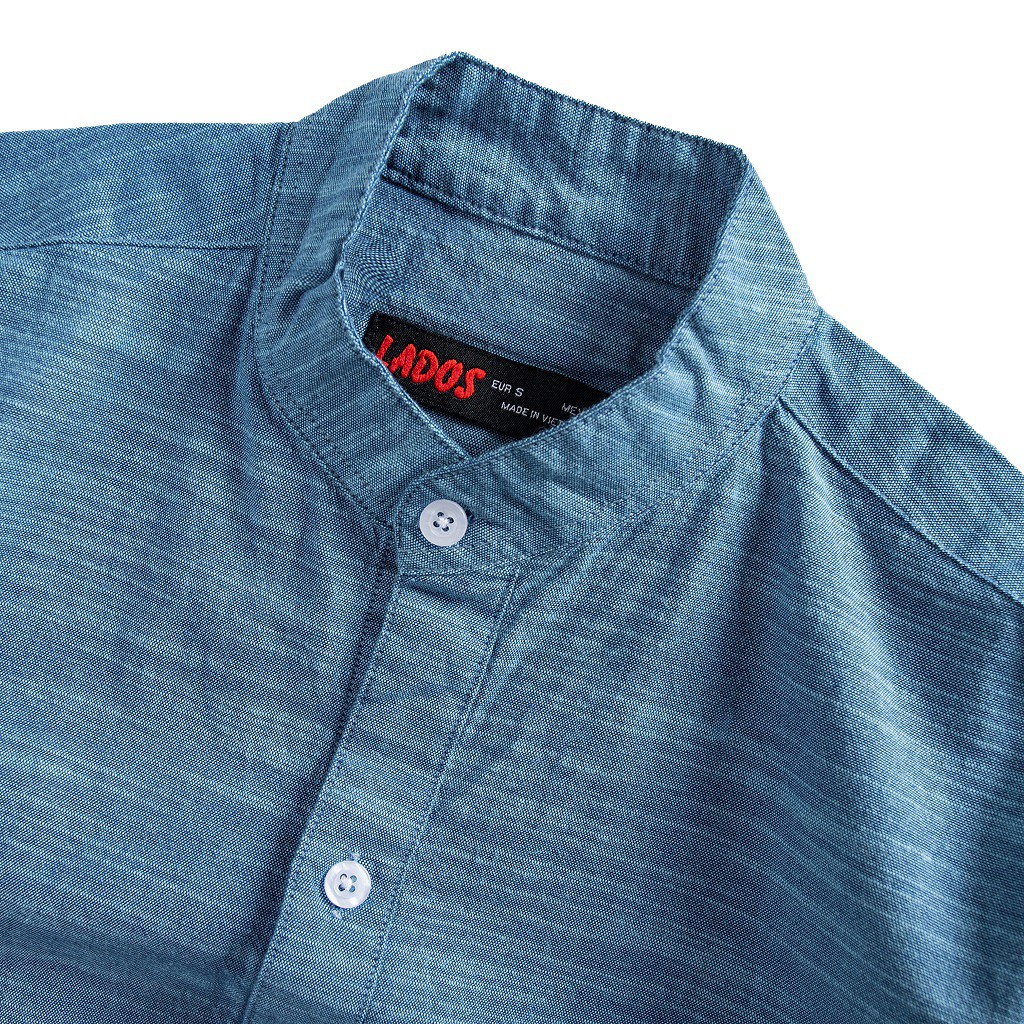 Áo sơ mi dài tay cổ trụ dành cho nam LADOS - 8057 chất vải Linen thô - Áo sơ mi nam thời trang | BigBuy360 - bigbuy360.vn