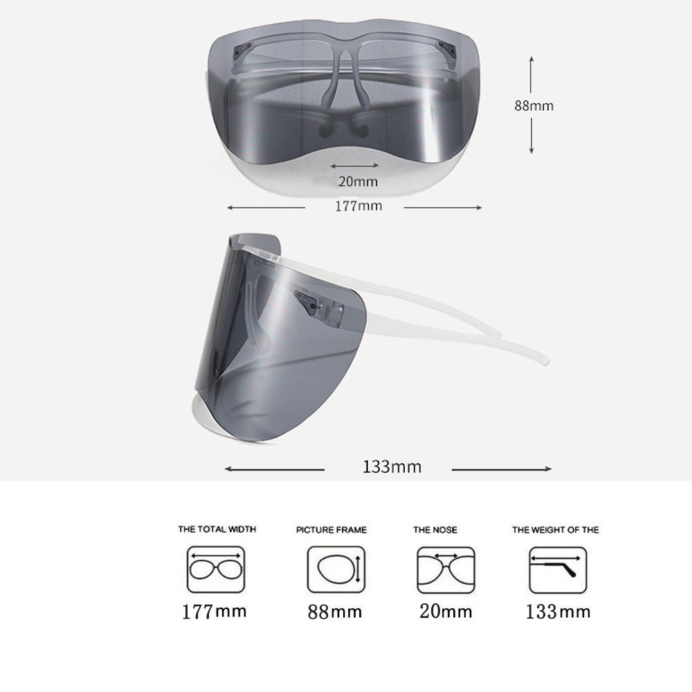 Kính Bảo Hộ Trong Suốt Chống Sương Mù Cỡ Lớn Nhiều Màu Có Thể Tái Sử Dụng Cho Nam Và Nữ | BigBuy360 - bigbuy360.vn