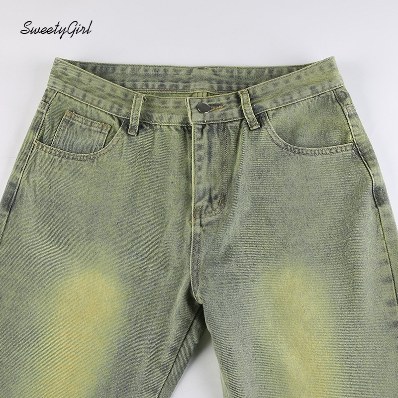 Quần Jean Lưng Cao Ống Đứng Thêu Họa Tiết Màu Trơn Thời Trang Cho Nữ 2022