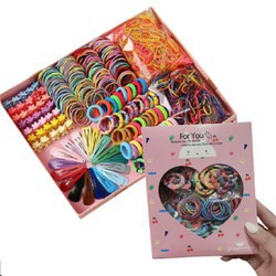 Hộp cột tóc 780 chi tiết cho bé có hộp đựng siêu xinh